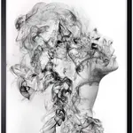 Nástěnná dekorace na zarámovaném papíře 50x70 cm