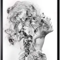 Nástěnná dekorace na zarámovaném papíře 50x70 cm