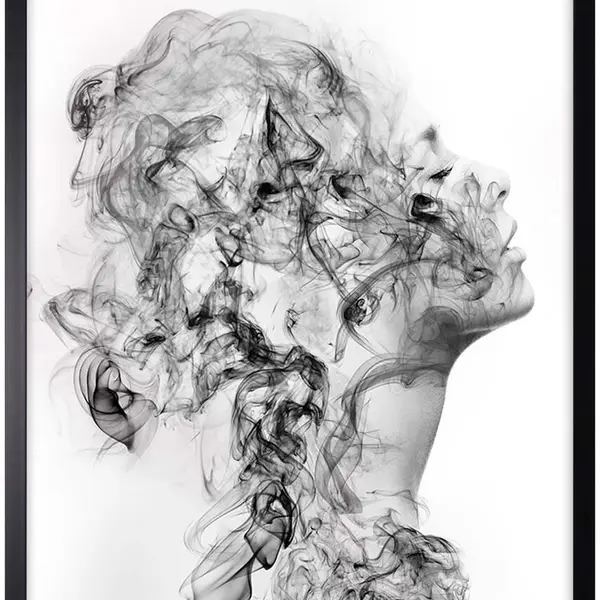 Nástěnná dekorace na zarámovaném papíře 50x70 cm