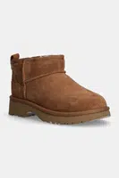Dětské semišové sněhule UGG KIDS CLASSIC ULTRA MINI NEW HEIGHTS hnědá barva, 1157732K