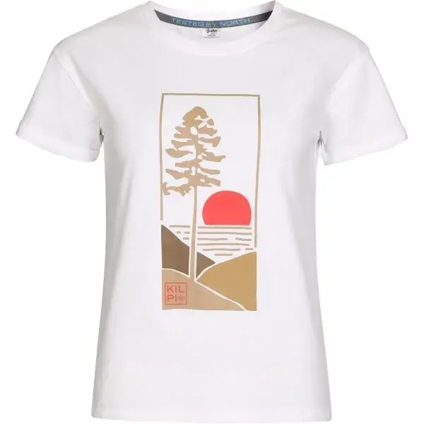 KILPI PROLIX Dámské bavlněné tričko, bílá, velikost