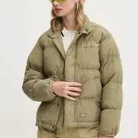 Bunda Dickies SCOBEY dámská, zelená barva, zimní, oversize, DK0A4Z36