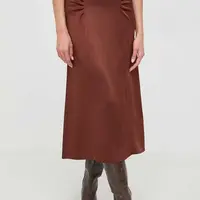 Sukně BOSS oranžová barva, midi, 50508440