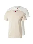 Tommy Jeans Tričko  krémová / šedobiela