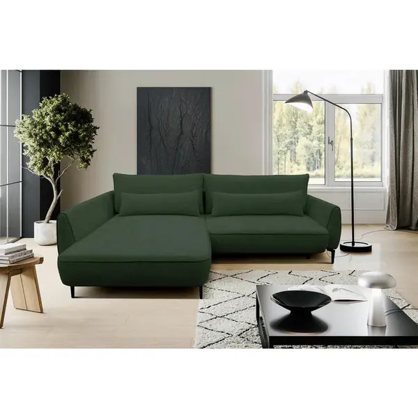 MID.YOU ROHOVÁ SEDAČKA, textil, tmavě zelená