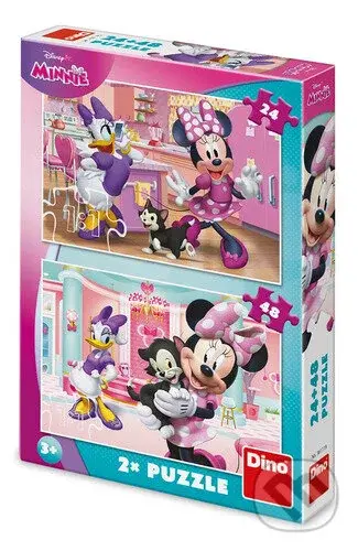 2x Puzzle: Minnie a Figaro (24+48 dílků) - - - puzzle z kategorie 15 - 60 dílků