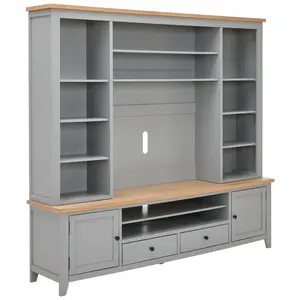 MID.YOU OBÝVACÍ STĚNA šedá, přírodní barvy