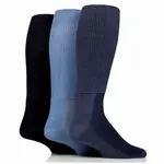 IOMI 3 páry pánske Diabetik podkolienky Bambus voľný lem Džínsové - Veľkosť ponožky 39-42