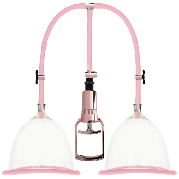 Vakuová pumpa na prsa Rose Gold, L