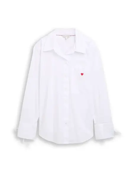 TOM TAILOR Blúzka  červená / biela