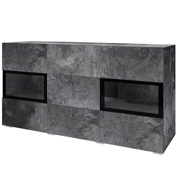 Komoda Baros 26  2d3d Tmavý betón