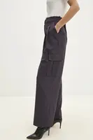 Kalhoty Answear.LAB dámské, fialová barva, jednoduché, high waist