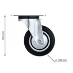 Kolečko transportní, otočné, Ø  100 mm