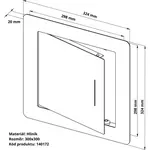 Dvířka hliníková Exkluziv Antracit 300 x 300 mm, HACO