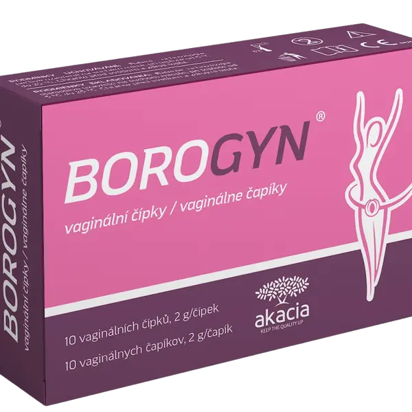 BOROGYN vaginální čípky 10 x 2 g