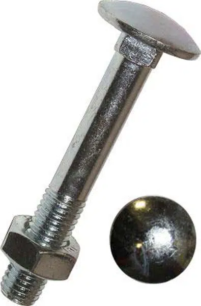 Dresselhaus Vratové šrouby M5x20 mm DIN 603 s 6hrannou maticí, pozinkované, sada 100 ks Velikost: M8x40 mm