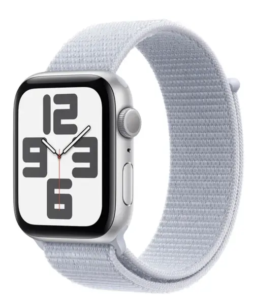 APPLE Watch SE (2024) 40mm Stříbrný hliník s oblačně modrým provlékacím řemínkem