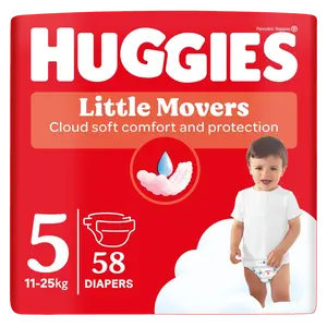 HUGGIES® Little Movers plenky 5 (11-25 kg) 58 ks