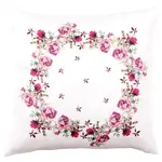 Dekorační polštář Růže 45x45 cm, bílý