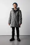 Dětská zimní bunda Coccodrillo šedá barva, OUTERWEAR BOY JUNIOR