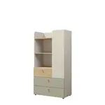 Regál Yuki 6 Barva korpusu: šedobéžová/ dub olejovaný/ eukaliptus