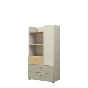 Regál Yuki 6 Barva korpusu: šedobéžová/ dub olejovaný/ eukaliptus