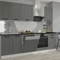 Kuchyňská linka 250 cm Luna 2 Barva korpusu: Bílá, Barva dvířek: Dust Grey