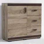 Komoda P14 Barva korpusu: Dub - sonoma, Lišta: Wenge, Barva dvířek: Dub - sonoma
