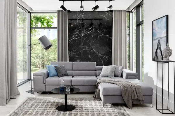 Sedací souprava Ricardo Provedení: Pravá varianta, látka: Monolith 84