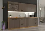 Kuchyňská linka 260 cm Bolonia 2 Barva korpusu: Dub artisan, Barva dvířek: Truffle Grey