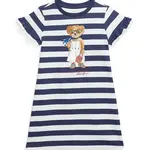 Dětské bavlněné šaty Polo Ralph Lauren tmavomodrá barva, mini, 312965227001