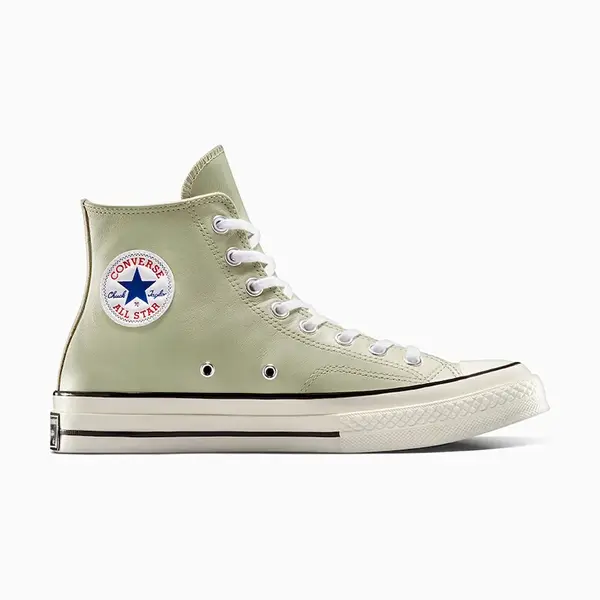 Kožené kecky Converse Chuck 70 zelená barva, A10549C