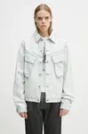 Džínová bunda Marcelo Burlon Bleach Denim Cargo Jacket Light Blue No modrá barva, přechodná, CMYE01HS25DEN0014000
