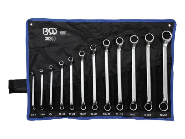 BGS technic Klíče očkové „trháky“, vel. 6-32 mm, kované za studena, sada 12 ks v obalu - BGS 30200