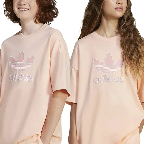 Dětské bavlněné tričko adidas Originals oranžová barva, s aplikací, JC9116