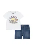 Kojenecká sada Levi's LEVI AND FRIENDS DENIM SET bílá barva, 6EM344