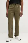 Bavlněné kalhoty Alpha Industries Basic Cotton Pants pánské, zelená barva, jednoduché, 156214