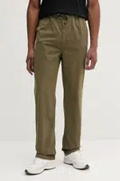 Bavlněné kalhoty Alpha Industries Basic Cotton Pants pánské, zelená barva, jednoduché, 156214