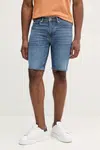 Džínové šortky Pepe Jeans SLIM SHORT HATCH pánské, modrá barva, PM801080EE5