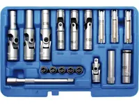 BGS Technic BGS 9026 Nástrčné hlavice 1/4" a 3/8" 8 ÷ 12 mm na žhavicí svíčky Sada 18 dílů