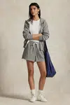 Kraťasy Polo Ralph Lauren dámské, šedá barva, medium waist, 211965103
