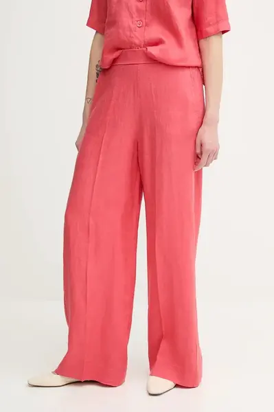 Lněné kalhoty United Colors of Benetton