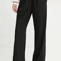 Kalhoty Liu Jo dámské, černá barva, široké, high waist, TA5204 TS922