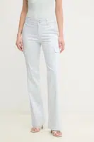 Kalhoty Guess dámské, modrá barva, high waist, W5GA1B W93CL