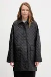 Bunda Tommy Hilfiger černá barva, přechodná, WW0WW46448