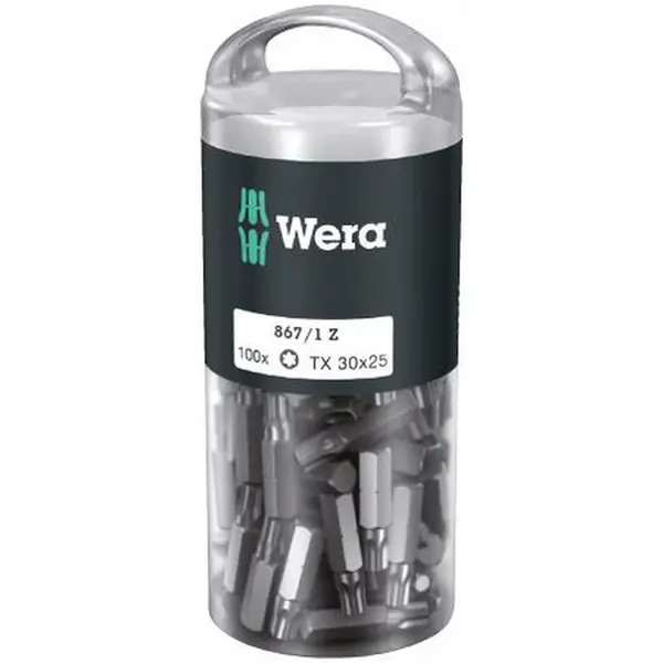 Wera 072451 Houževnaté bity 1/4" TX 30 867/1 Z TORX DIY (Balení 100 ks)