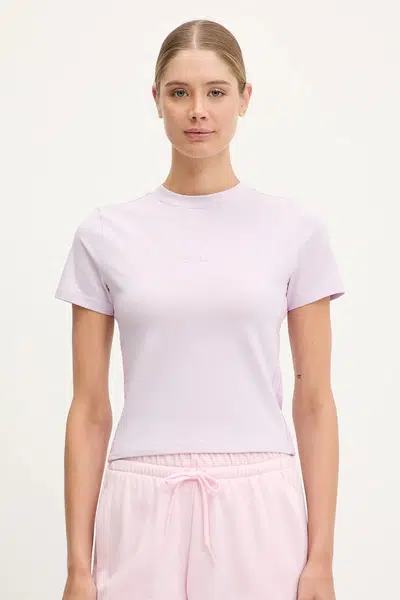 Tričko adidas Essentials dámské, fialová barva, JE1248