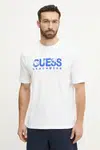 Bavlněné tričko Guess bílá barva, s potiskem, F5GI11 I3Z14