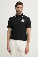 Polo tričko Karl Lagerfeld černá barva, s aplikací, 552221.745015