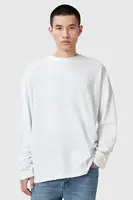 Bavlněné tričko s dlouhým rukávem AllSaints FOSTER